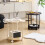 Round 2-Tier Side Table with Removable Tray White 1