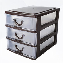 Multifunctional 3-Layer Plastic Drawer Storage Box with Translucent Design for Desktop Organization