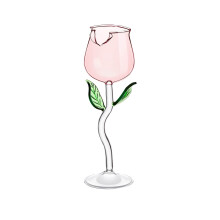 Verre à cocktail rose en cristal, flûte à champagne 15 cl