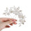Fermagli per capelli da sposa floreali, argento, set da 3 pezzi 1