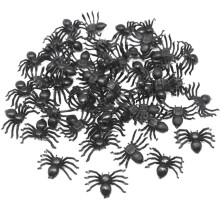 Soláthairtí Cóisire Mini Spider Dubh Maisiúcháin Oíche Shamhna 50 Píosa