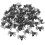 Mini araignées noires - Décoration d'Halloween (50 pièces) 1