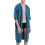 Robe masculina plus size com zíper frontal, decote em V e bolsos. 5