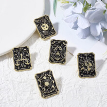Tarotkort Emalje Pins Gotiske Legerings Brosjer 5 stk