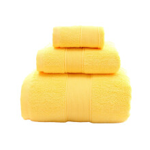 Juego de toallas de baño cuadradas de fibra larga y absorbentes (3 piezas)