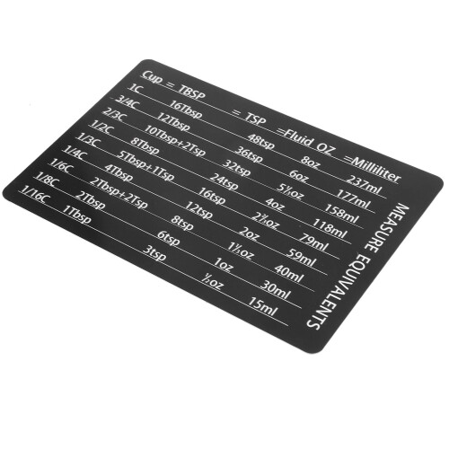 Ímã de PVC com tabela de conversão de medidas de cozinha, 12 x 8 cm (4,7 x 3,1 polegadas)