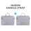 Laptophoes 14 inch, grijs, waterdicht 2