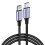 USB-C till USB-A-kabel flätad nylon 2.4A 480Mbps 1