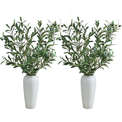 Galhos de Oliveira Artificiais, Hastes Verdes, 99 cm (39 polegadas), 4 peças