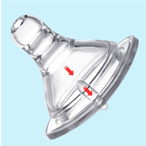 Biberon avec tétine à débit lent, en silicone, 1 unité