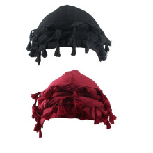 Durags de veludo com forro de cetim (2 peças)
