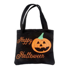 Sacola de Halloween reutilizável laranja 14,3 x 6 x 18 cm (1 unidade)
