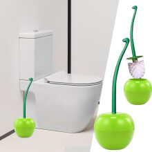 Kirschförmige Toilettenbürste mit Halter, 1 Stück, 5 x 15 Zoll
