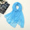 Sciarpa da donna in chiffon azzurro cielo, leggera, estiva 1
