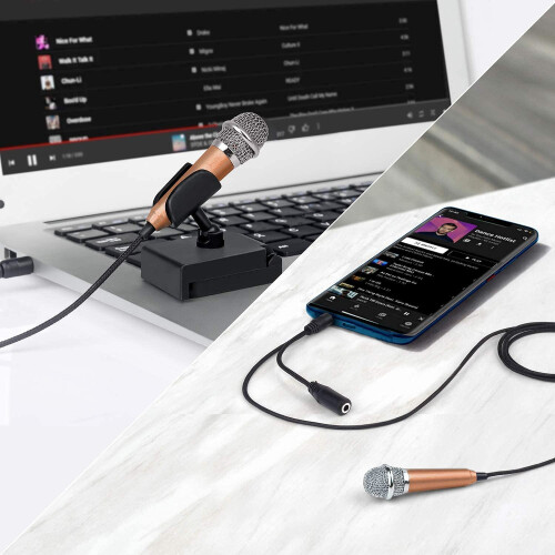 Mini microphone for karaoke and recording portable 2