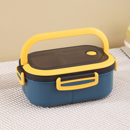 Bento box a doppio strato con scomparti, adatta al microonde.