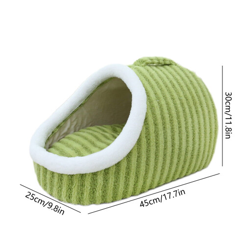 Plush Cat Nest Bed for Small Dogs - Enclosed Cuddle Cave, 2