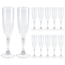 Copas de champán de plástico de 207 ml (12 unidades)