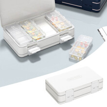 Plastic Organizer Box with 24 Fixed Compartments White