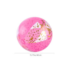 Pelota de playa inflable con purpurina y confeti dorado (paquete de 4)