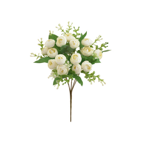 Kunstige te-roseknopper silkeblomster 15 stk