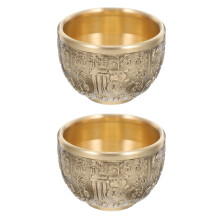 Kultaiset messinkikulhot Feng Shui -koristeet 2 kpl