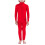 Tuta intera unisex per Halloween, rossa, a maniche lunghe e collo alto. 1
