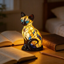 Lampa Cat Gloine Dhaite Solas Oíche Roisín LED 6.7 orlach
