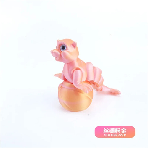 Rosa 3D-utskriven säl actionfigur 1 st