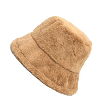 Pluche bucket hat voor dames, thermisch, winddicht, kaki fleece