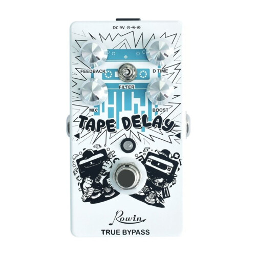 Rowin Gitarreffektpedal Tape Delay för Echo Modulation Shift Effektorer Buffertkrets Reverb för Elgitarr Bas