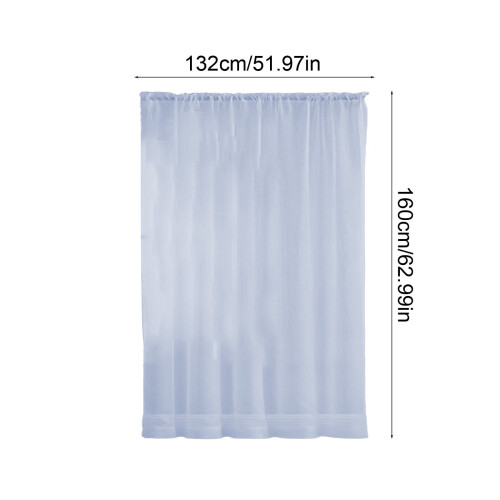 Voile Sheer Window Curtains Gray Grommet 1 Panel 52" W 2