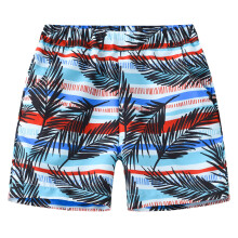Boys Summer Casual Shorts Coconut Tree Print Dark Blue 3-4Y