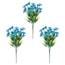 Sett med kunstige utendørsblomster, værbestandige, 3 deler