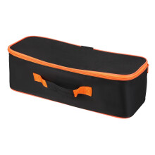 Sac à outils en toile noire avec fermeture éclair, grande ouverture et grande capacité