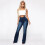 Damjeans med mellanhög midja, utsvängda denim 2