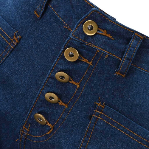 Damjeans med mellanhög midja, utsvängda denim 2