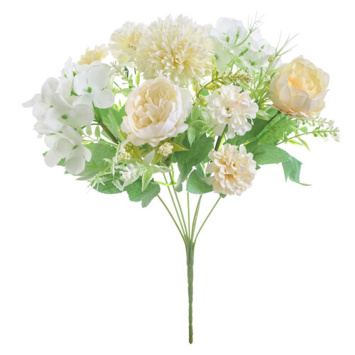 Brudebukett med kunstige silkeblomster 1 stk