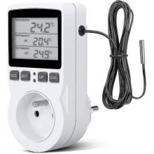 Digital Thermostat with Socket 230V LCD Temperature