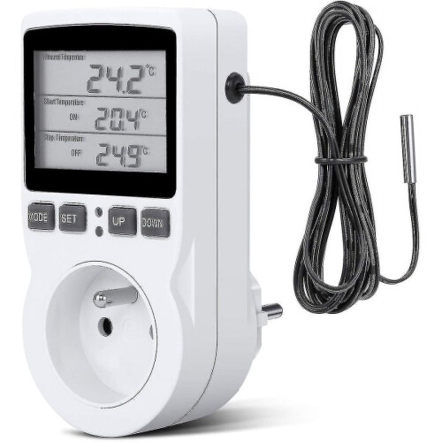 Digital Thermostat with Socket 230V LCD Temperature