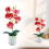 Arreglo floral artificial con flores de plástico en botella. 1
