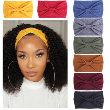 Faixas de cabelo com estampa floral para mulheres, macias e elásticas, pacote com 8 unidades.