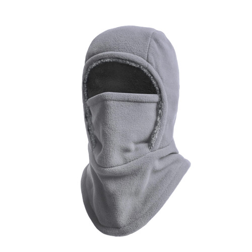 Fleece Balaklava Heldekkende Vinterhodeplagg Lys Grå