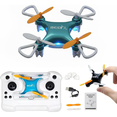 Mini drone para iniciantes com LED e rotação de 360