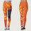 Naadloze, bedrukte legging met hoge taille, enkellengte 5