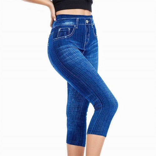Leggings Capri élastiques taille haute pour femmes 1