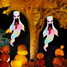 Halloween-Geister-Windsack mit LED-Lichtern, 1 Stück