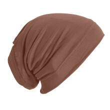 Turbante da donna in cotone pre-annodato, marrone