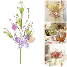 Kunstige påskeægblomster til vase 12 stk.