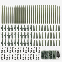 Kit de pesca de carpa com clipes de segurança (100 peças)